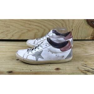 Golden Goose 41 Womens Superstar White Gray Leather Sneakers Italy